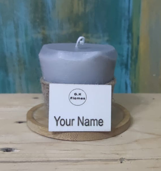 Hand-Poured pine Votive Black Candle