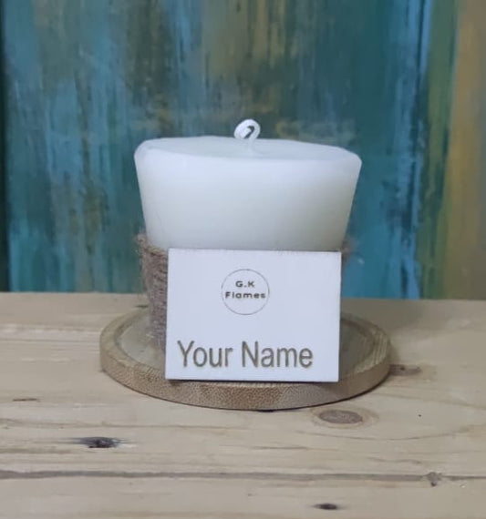 Hand-Poured Vanilla Votive White Candle