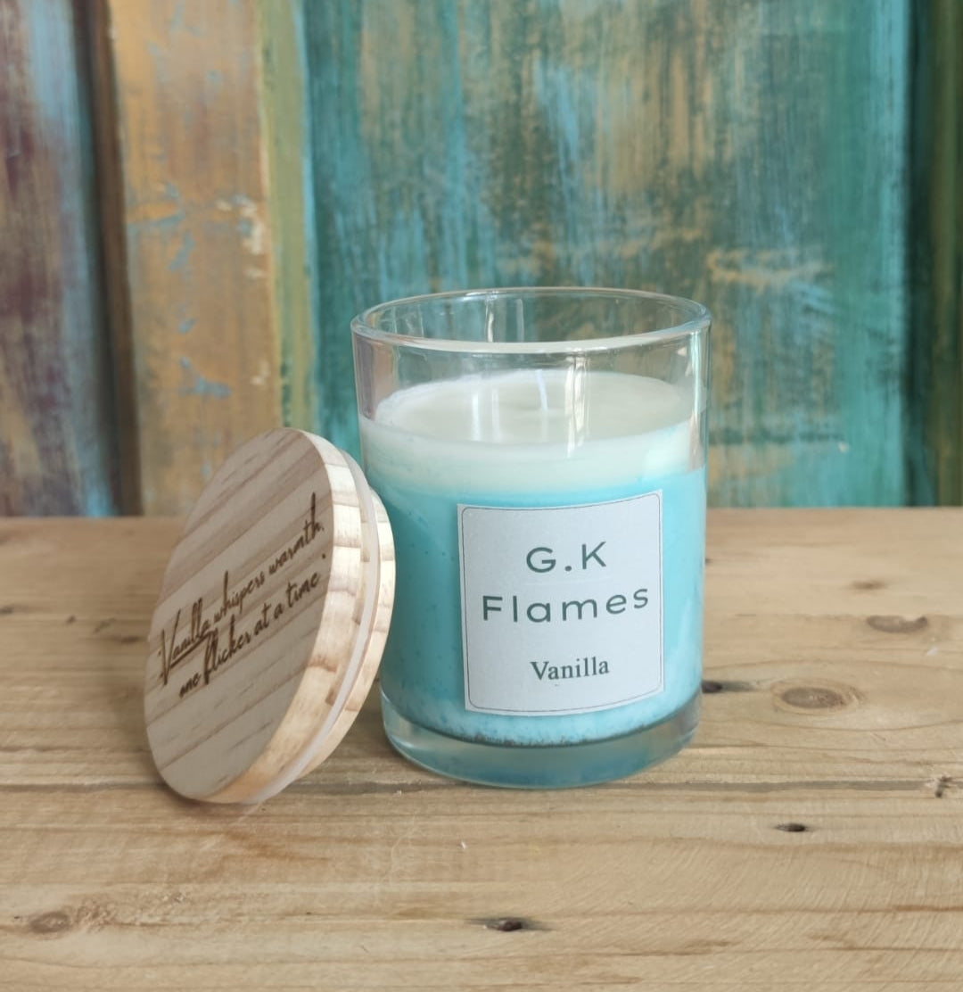 Vanilla Scented  Blue Candle